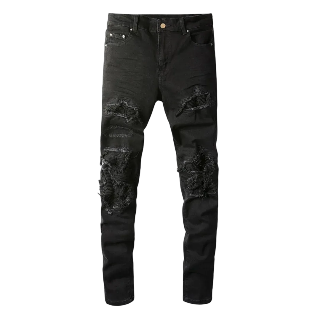 Amr Black Ripped Jeans