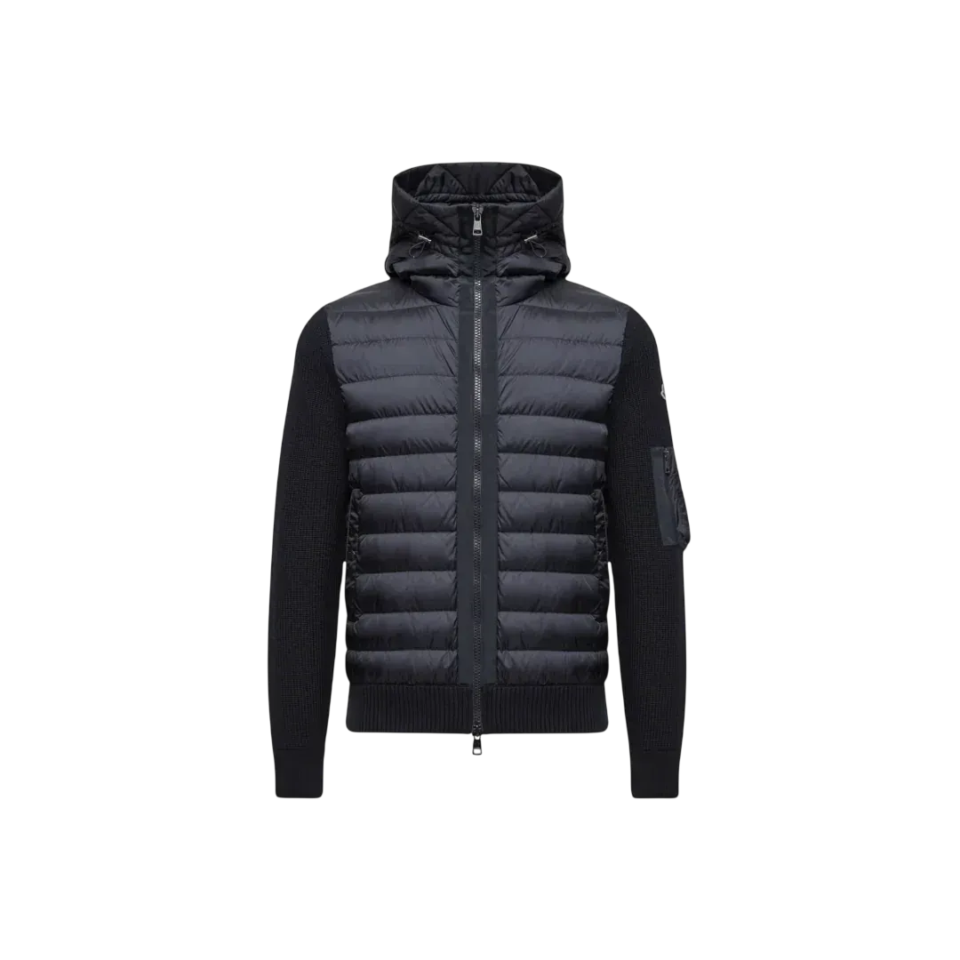 'MC' Cardigan mit Kapuze